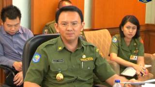 24 Mar 2014 Wagub Basuki T Purnama Rapat penanganan banjir di Kelapa Gading [upl. by Ettedanreb]