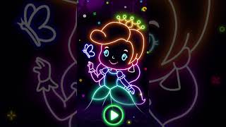 Doodle Glow Coloring Games  Draw amp Color Magical Doodles  Coloring Book for Kids amp Adults [upl. by Kciredorb]