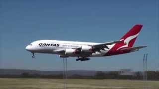 Qantas A380 First Landing Adelaide 2008 1080p HD [upl. by Tye891]