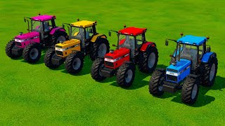 TRANSPORTING PIXAR CARS amp FRUITS WITH COLORED amp JOHN DEERE vs CLAAS vs TRACTORS  BeamNGdrive 983 [upl. by Cirtap662]