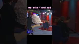 Woman is scared of cotton balls shorts [upl. by Cavil578]