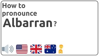 How to pronounce Albarran in english [upl. by Anillek483]