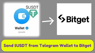 How to Send USDT from Telegram Wallet to Bitget Wallet 0 fees [upl. by Annoyt]