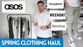 HUGE Mens Spring Clothing Haul amp TryOn 2022  Bershka Weekday PullampBear Jack amp Jones [upl. by Gustie]