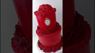 Mark your special day with our elegant TwoTier Red Anniversary Cake [upl. by Islehc510]