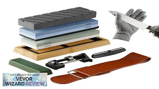 VEVOR Whetstone Knife Sharpening Kit 2 DualSided Grit Whetstones 4001000 30008000 10PCS Review [upl. by Aitnom]