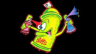 HOW TO DRAW FUNNY GRAFFITI SPRAY CAN holding two paint cans [upl. by Nilyarg]