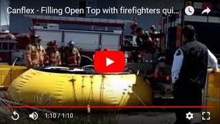 Canflex  Filling Open Top with firefighters quick dump [upl. by Decca748]