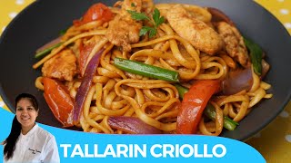 🇵🇪 TALLARIN SALTADO DE POLLO  CRIOLLO  RECETA FACIL Y RICO [upl. by Nance]