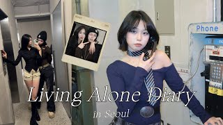 Living Alone Diary｜selfcare𓇼study vlog· Haircut by myself ·homebody🥯 [upl. by Anabahs]