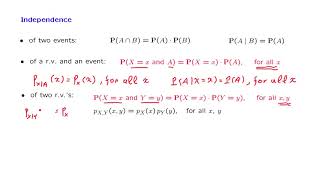 L074 Independence of Random Variables [upl. by Namaan]