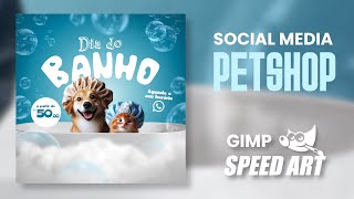 Social Media Petshop  Speed Art Gimp [upl. by Naillig]