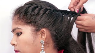 trendy hairstyle for teenage girls  half pony hairstyle  rubberband hairstyle  cute hairstyle [upl. by Ydoj855]