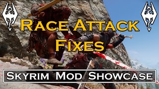 Skyrim Mod  Race Attack Fixes [upl. by Mccartan]