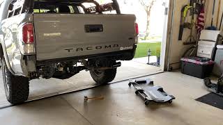 Replacing stock Tacoma rear bumper with a high clearance steel bumper HD 1080p [upl. by Georgy]