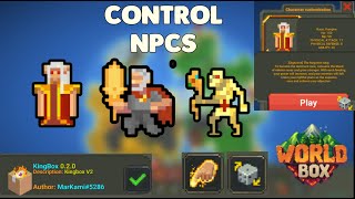 Control NPCS In WorldBox and Create Your Own Story wizards demons heroes races and etc KINGBOX [upl. by Sterne]