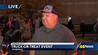 Perry Township Fire Department hosts their first TruckorTreat event [upl. by Yllop]