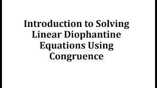 linear diophantine equation شرح [upl. by Gally]