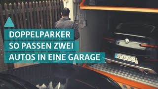 BAUEN amp WOHNEN zwei Autos in eine Garage So geht´s  Doppelparksysteme [upl. by Nodle]