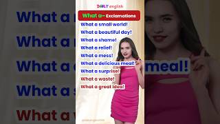 What a Exclamations Collocationsenglishvocabulary learnenglish [upl. by Dryden]