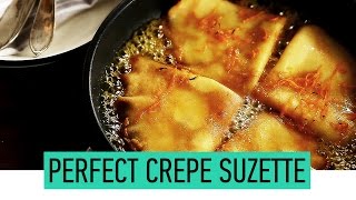 Crepe Suzette flambe  How To Make Crêpes Suzette  Dessert Recipe  French Pancake [upl. by Ibor]