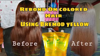 HOW TO REBOND ON COLORED HAIR USING BREMOD YELLOW elsaguadalupe203 Bremod Rebonding [upl. by Carlotta137]