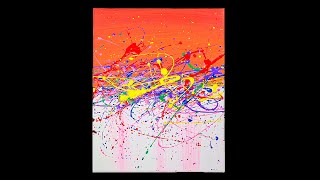 Making of Easy Abstract Splatter Painting [upl. by Nivled]