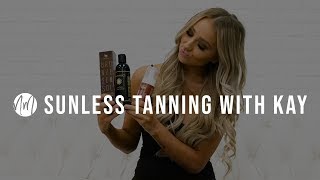 Sunless Tanning Review  Tan Physics Best Bronze and Skinny Tan  KAYLINE [upl. by Laoj]