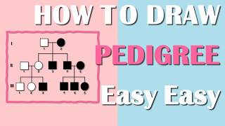 SCIENCE  EASY LEARNING Series  How to Draw a Pedigree  English version by Biology Man [upl. by Francis]