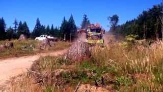 Brett Engholm trucking hauling long poles with Peterbilt [upl. by Eel]