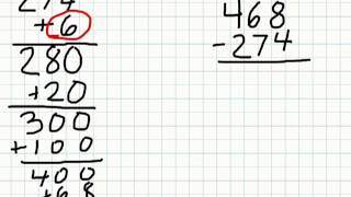 Counting Up Subtraction everyday math 3rd grade homelink 28 [upl. by Amitie]