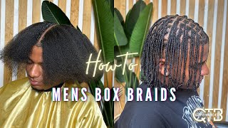 Step by Step Mens Box Braids [upl. by Leiva]