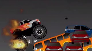 Monster Truck Kids Compilation Gameplay Monster Truck Destroyer [upl. by Ymled]