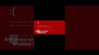 WINDOWS 10  ANTI PIRACY SCREEN REAL [upl. by Anirehs510]