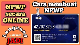 cara membuat NPWP secara online langsung jadi  how to make a NPWP online instantly [upl. by Sheelah]