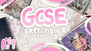 GCSE art sketchbook tour ☆ GRADE 9 A [upl. by Ginsburg]