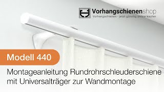 Rundrohrschleuderschiene Universaltraeger 440 Montageanleitung [upl. by Gold947]