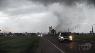 05242021 Selden KS  Full Chase  CloseRange Tornado Hits Town [upl. by Kloman]