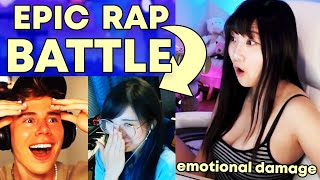 AriaSaki reacts to Lily and Blau Epic Rap Battle [upl. by Rego]