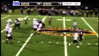 Santiam Christian QB 7 Grant Schroeder 52 Yard TD Pass to WR 88 Christian Fullbright [upl. by Moffit]