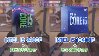 INTEL i5 9400F vs INTEL i5 10400F with RTX 2060 Super 5 Games [upl. by Atnoid965]