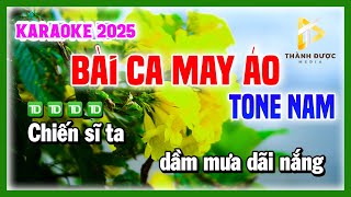 BÀI CA MAY ÁO Karaoke Cha Cha TONE NAM Nhạc Sống 2025  Karaoke Tình Quê [upl. by Daveda752]