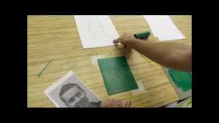 Mr Wilson Teaches MonoPrint Self Portraits [upl. by Verdie111]