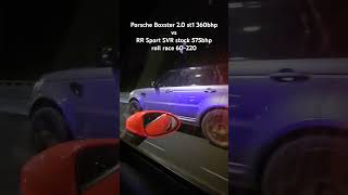 Porsche Boxster 20 st1 Motorlab 360bhp vs RR Sport SVR stock 575bhp roll race 60220 svr boxster [upl. by Aidnahs]