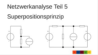 010DE Netzwerkanalyse Teil5  Superpositionsprinzip bzw Überlagerungssatz [upl. by Ahtanaram]