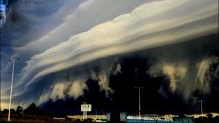 The sky exploded suddenly in Canada Scary supercell cloud and terrible storm hit Saskatchewan [upl. by Inalaeham]