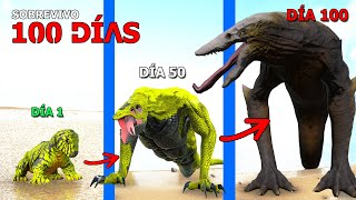 SOBREVIVO como SKULLCRAWLER 100 DÍAS en ARK y EVOLUCIONO EN KAIJU TITÁN El monstruo dinosaurio alfa [upl. by Lanctot]