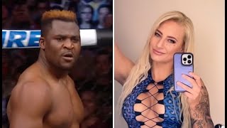 Francis Ngannou se fait de nouveau humilié par une fille du ring cest pas intentionnel [upl. by Firehs]