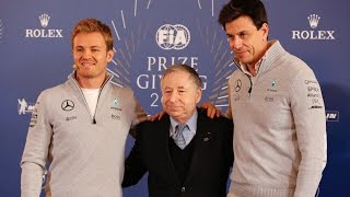 F1  Nico Rosberg announced his retirement from racing at FIA Prize Giving [upl. by Amoakuh]