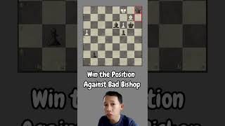 Win the Position Against Bad Bishop chess chesstactics chessstrategy chessendgame [upl. by Lorac]